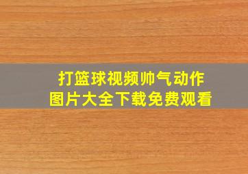 打篮球视频帅气动作图片大全下载免费观看