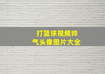 打篮球视频帅气头像图片大全