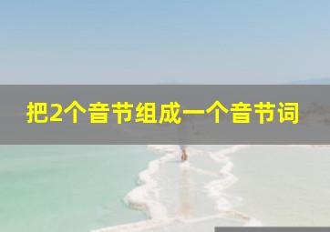 把2个音节组成一个音节词