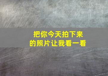 把你今天拍下来的照片让我看一看