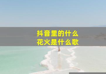 抖音里的什么花火是什么歌