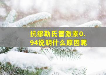 抗缪勒氏管激素0.94说明什么原因呢