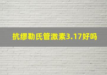 抗缪勒氏管激素3.17好吗