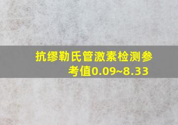 抗缪勒氏管激素检测参考值0.09~8.33