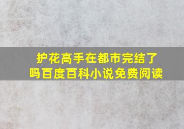 护花高手在都市完结了吗百度百科小说免费阅读