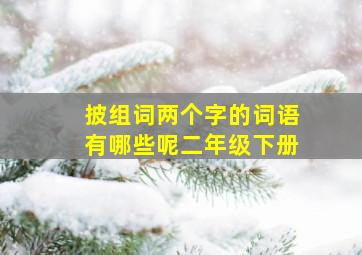 披组词两个字的词语有哪些呢二年级下册