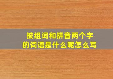 披组词和拼音两个字的词语是什么呢怎么写