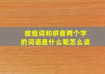 披组词和拼音两个字的词语是什么呢怎么读