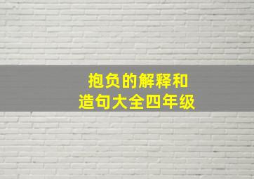 抱负的解释和造句大全四年级