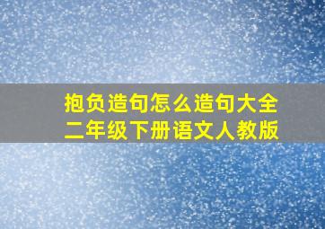 抱负造句怎么造句大全二年级下册语文人教版