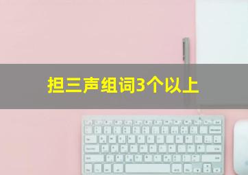 担三声组词3个以上