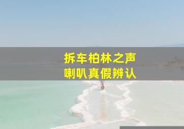 拆车柏林之声喇叭真假辨认