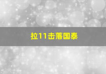 拉11击落国泰