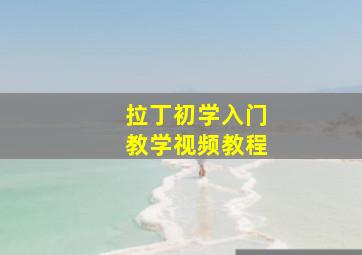 拉丁初学入门教学视频教程