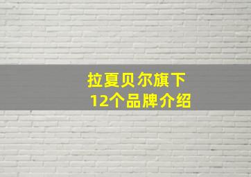 拉夏贝尔旗下12个品牌介绍