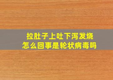 拉肚子上吐下泻发烧怎么回事是轮状病毒吗