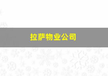 拉萨物业公司