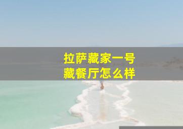 拉萨藏家一号藏餐厅怎么样