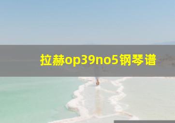 拉赫op39no5钢琴谱