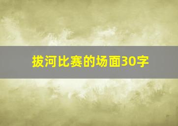 拔河比赛的场面30字