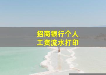 招商银行个人工资流水打印