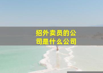 招外卖员的公司是什么公司