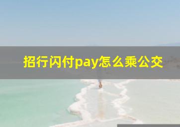 招行闪付pay怎么乘公交