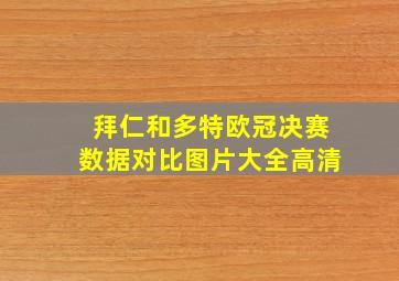 拜仁和多特欧冠决赛数据对比图片大全高清