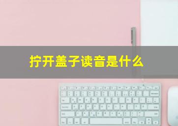 拧开盖子读音是什么