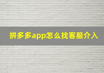 拼多多app怎么找客服介入