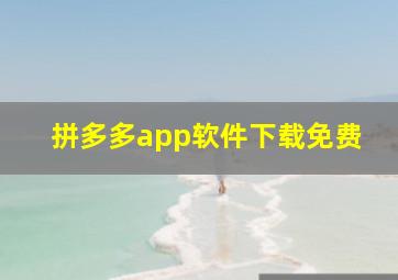 拼多多app软件下载免费