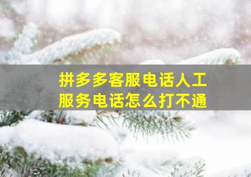 拼多多客服电话人工服务电话怎么打不通