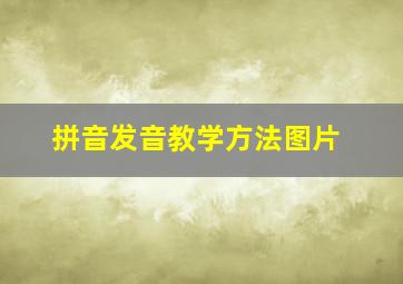 拼音发音教学方法图片