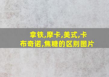 拿铁,摩卡,美式,卡布奇诺,焦糖的区别图片