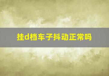 挂d档车子抖动正常吗