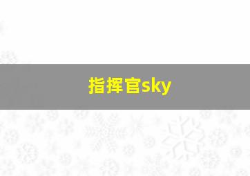 指挥官sky