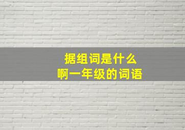 据组词是什么啊一年级的词语