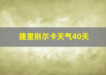 捷里别尔卡天气40天