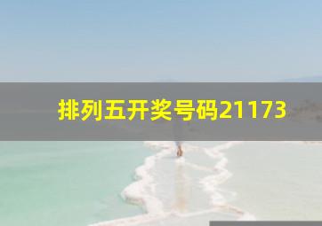 排列五开奖号码21173