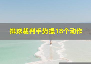 排球裁判手势操18个动作