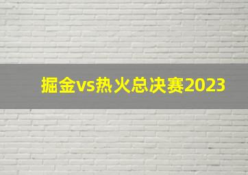 掘金vs热火总决赛2023