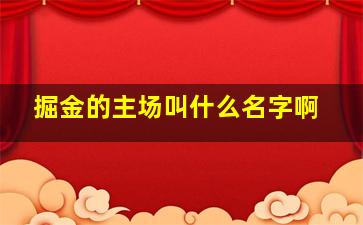 掘金的主场叫什么名字啊