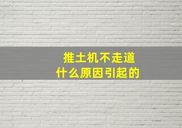 推土机不走道什么原因引起的