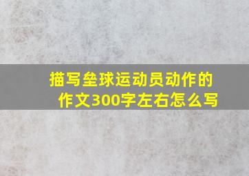 描写垒球运动员动作的作文300字左右怎么写