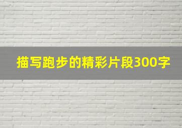 描写跑步的精彩片段300字