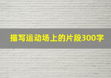 描写运动场上的片段300字