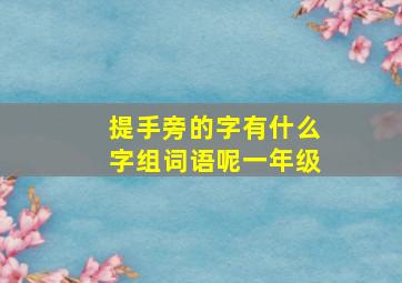 提手旁的字有什么字组词语呢一年级