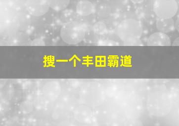 搜一个丰田霸道