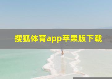 搜狐体育app苹果版下载