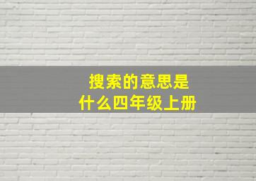 搜索的意思是什么四年级上册